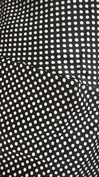 Namaz Gown Full Length with Sleeves - Black (Dotted)