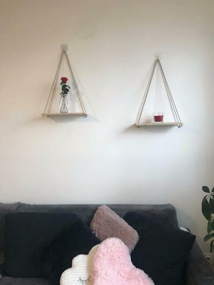 Handmade Macrame Rope Swing Wooden Shelf – Sage & Sill