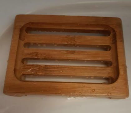 Natural Wood Bamboo Soap Dish Square Mini — White Rock Soap Gallery