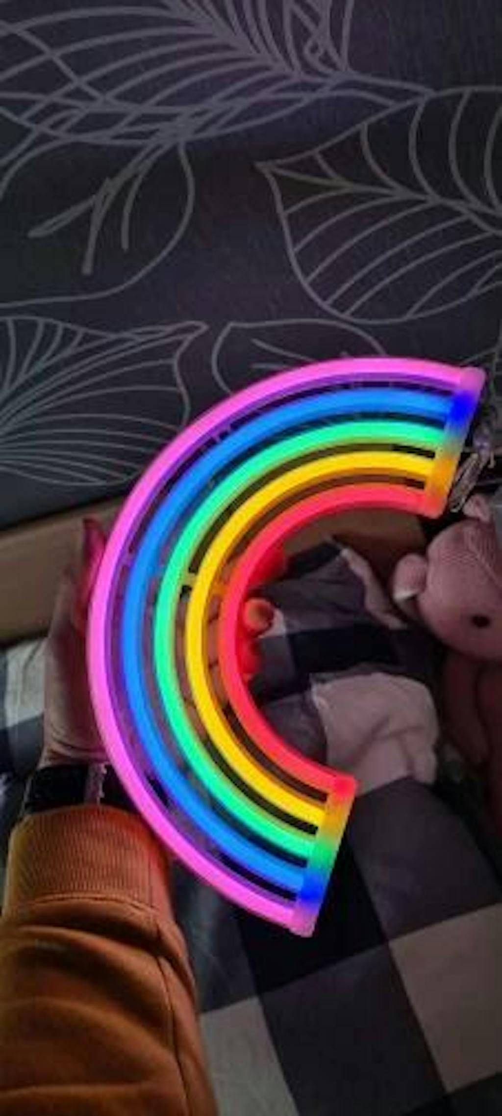 Rainbow Neon Wall Art Vibrant LED Party Decoration Sage & Sill