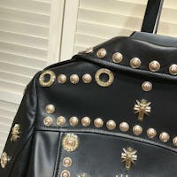 DONATELLA Leather Biker Jacket