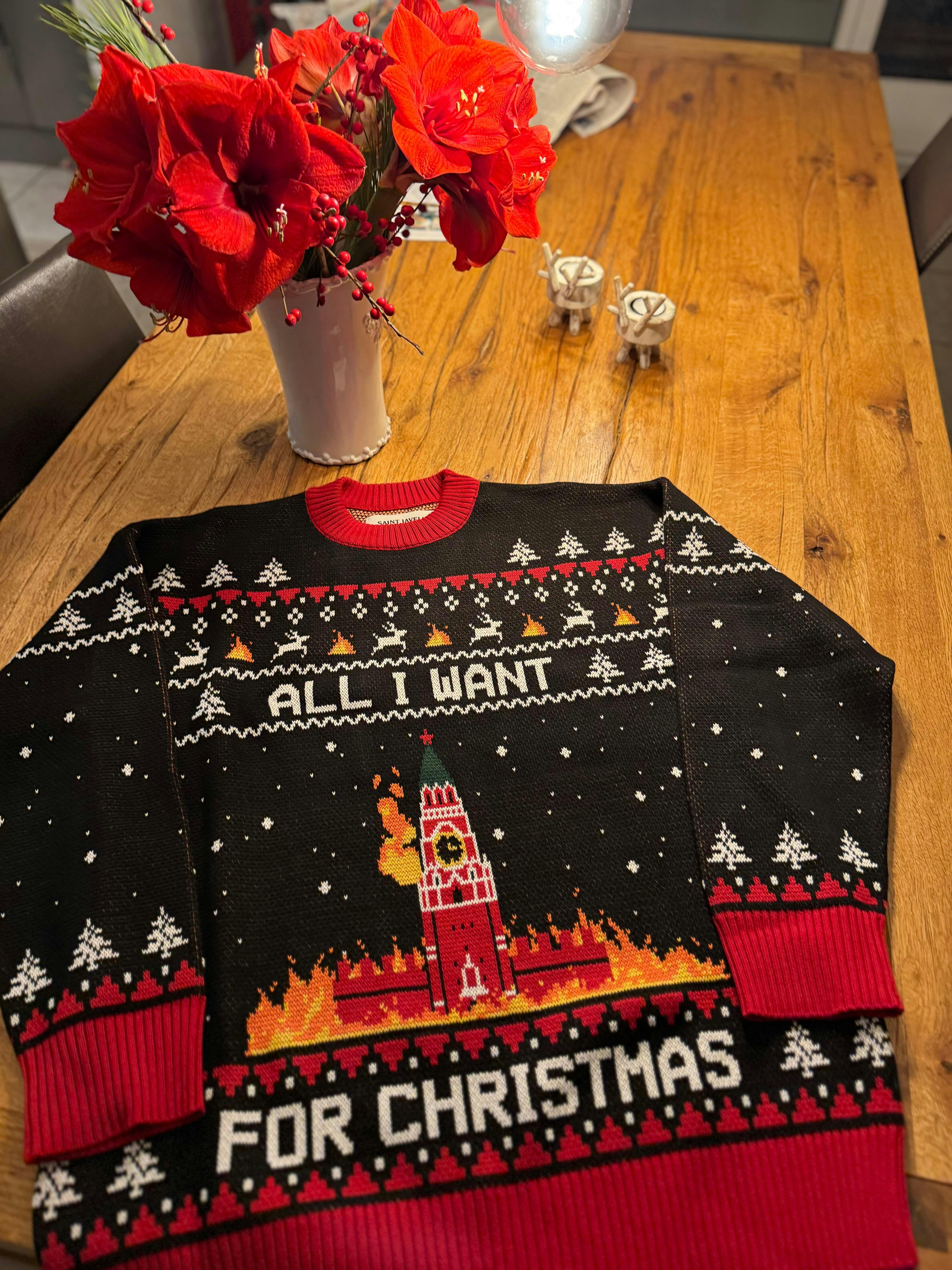 Knitted BURNING KREMLIN Christmas Sweater – Saint Javelin
