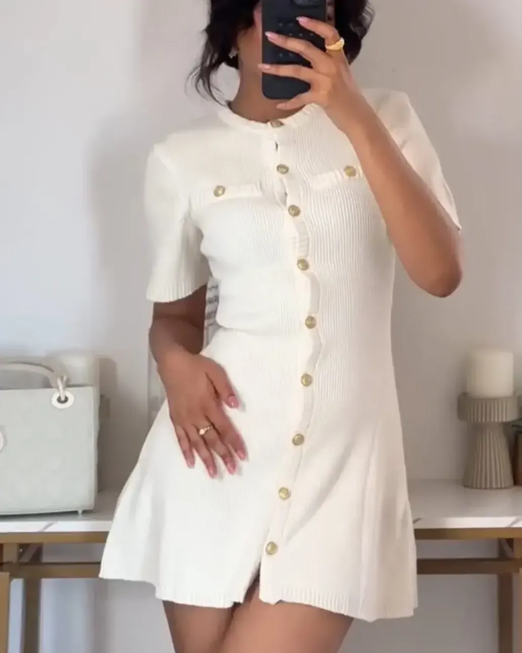 Ribbed Knit Mini Dress customer photo