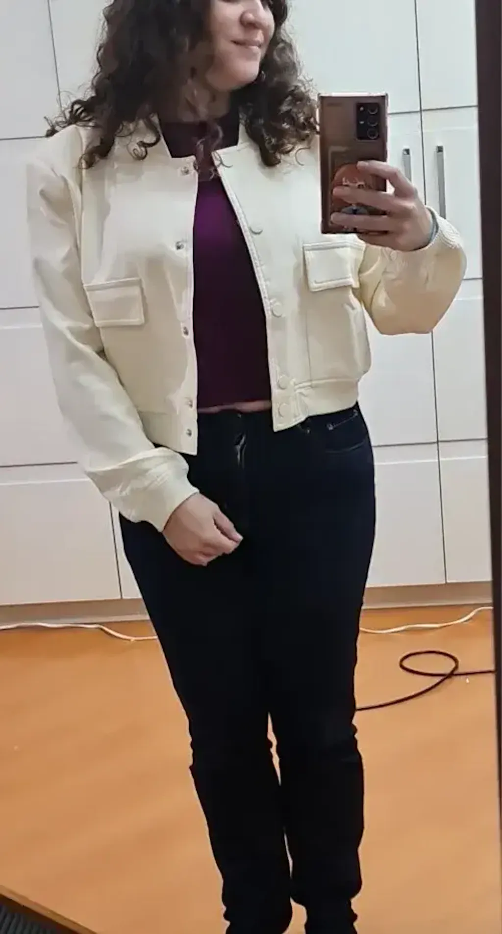 Cropped Bomber Jacket customer photo