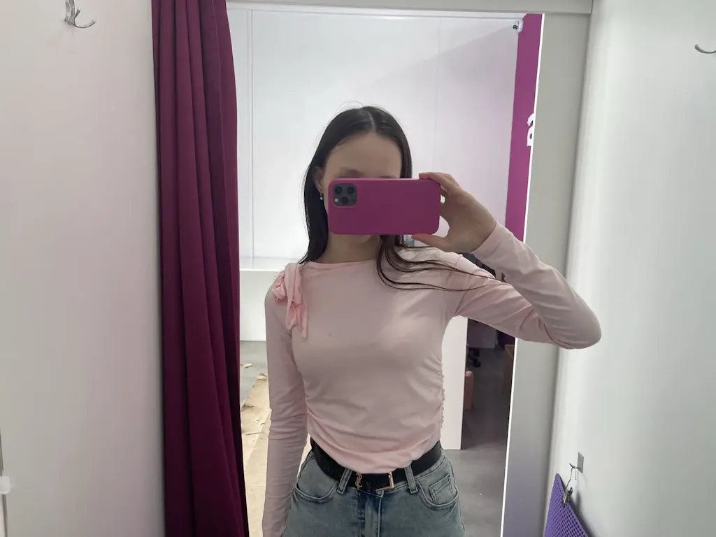 Lace-Up Long Sleeve Top customer photo