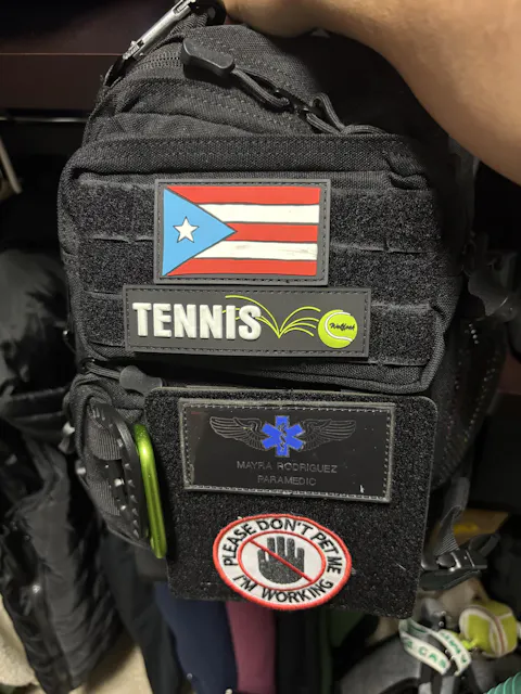 Parcho PVC/Velcro: Bandera de Puerto Rico rectangular - Sky Blue (Patch)