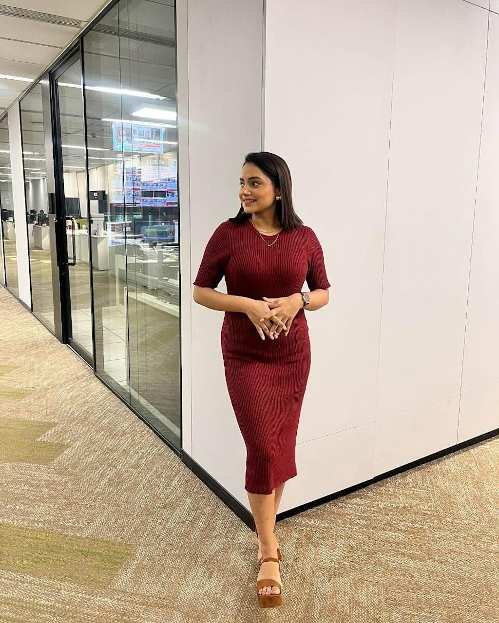 Fedora Ribbed Co-ord Set - Rust