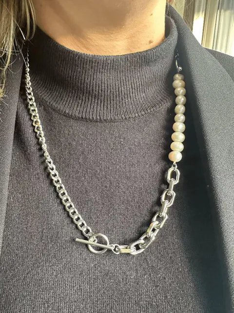 Punk Pearl Necklace