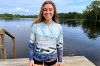 Barracuda Blue Women's Sun Protection Long Sleeve Hoodie