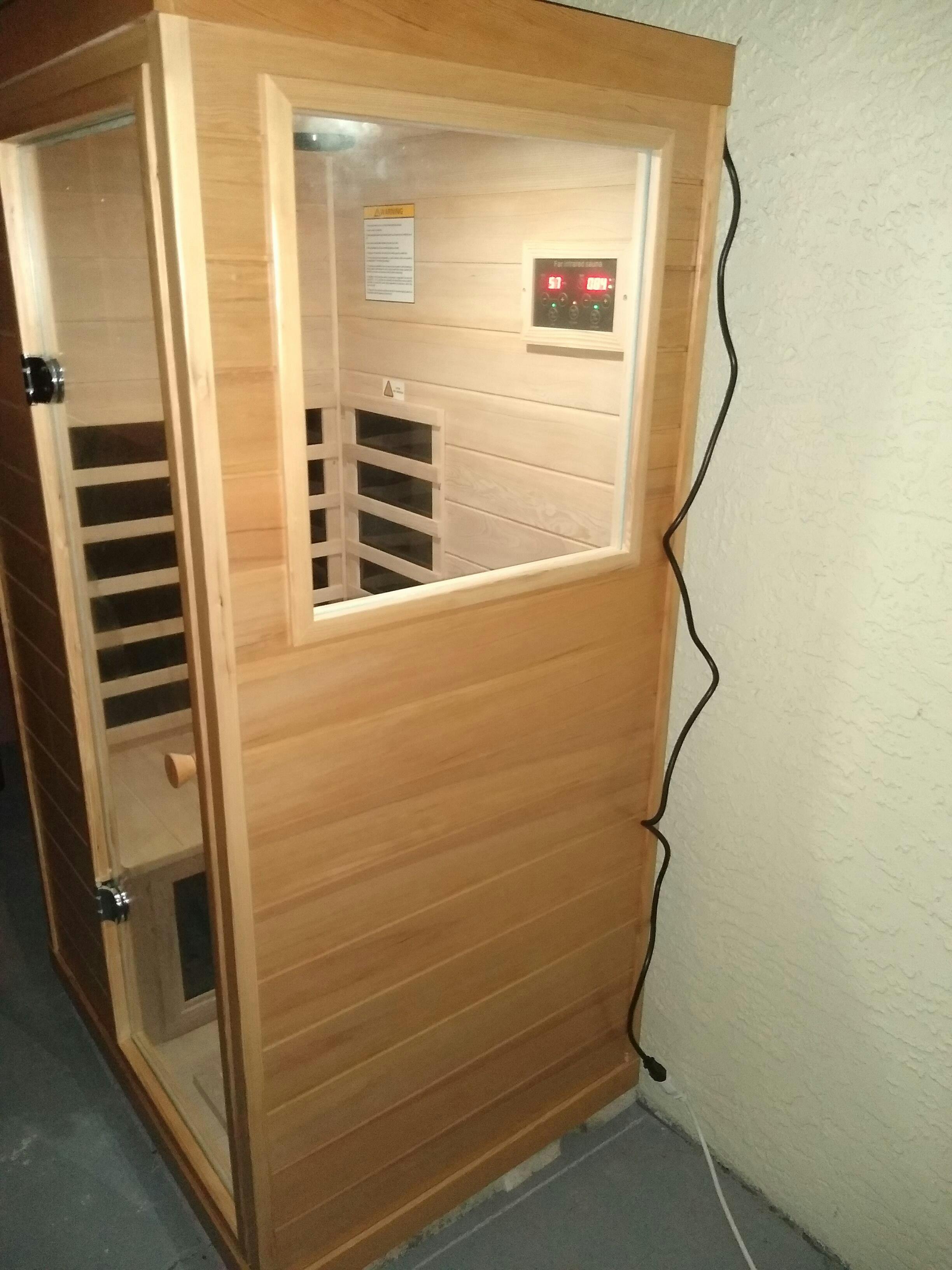 Preorder Purity909MH 1 Person Side Door Infrared Sauna in Hemlock