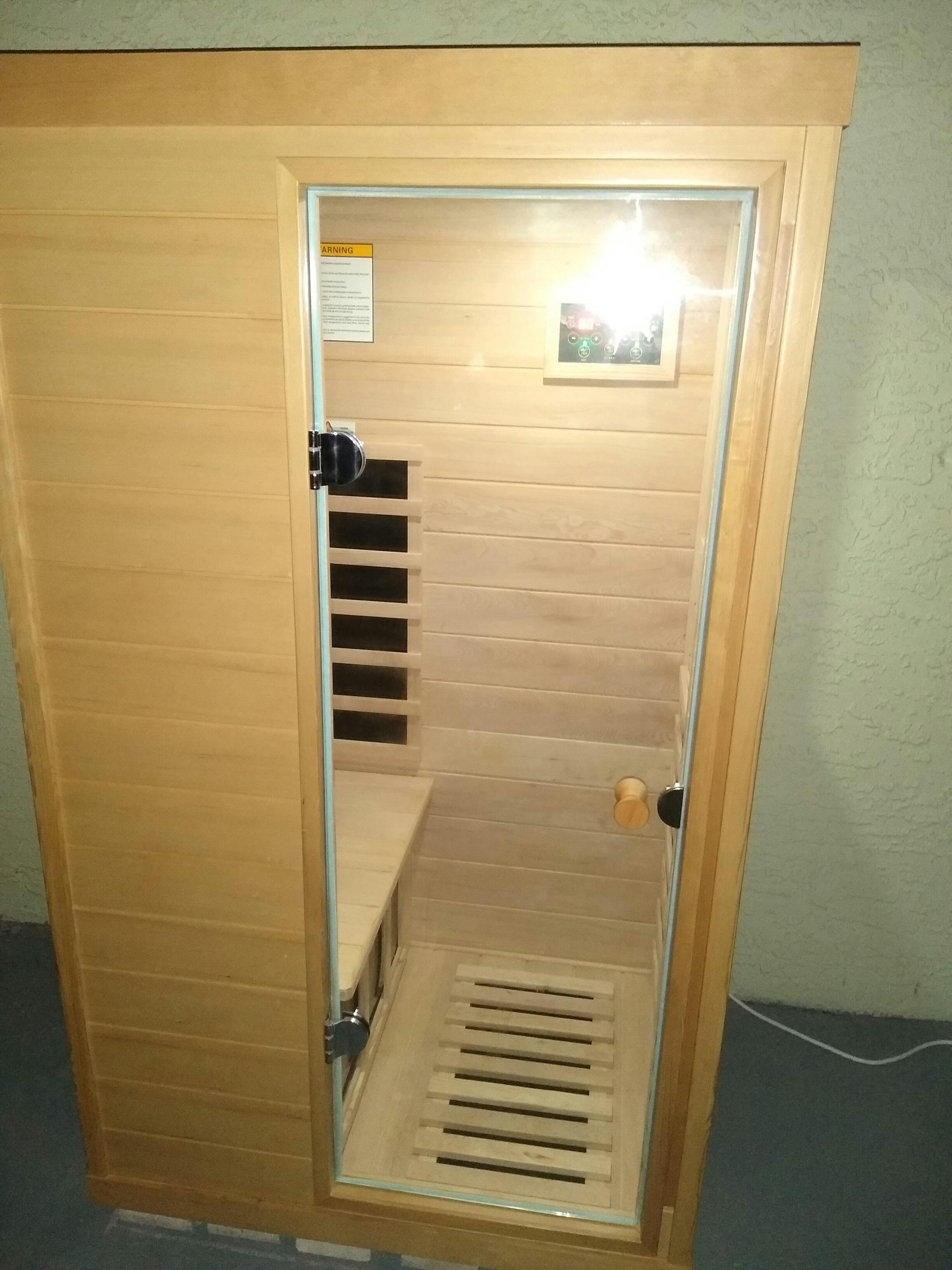 Preorder Purity909MH 1 Person Side Door Infrared Sauna in Hemlock