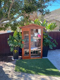 Wearwell-902VT 2 Person Outdoor Ultra-Low EMF Far Infrared Sauna in Mahogany