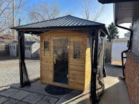 Sold Out | Versa-904VSP 4 Person Plus-size Outdoor Far Infrared Sauna with Red Light Therapy