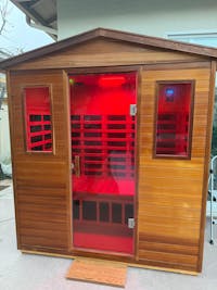 Versa-903VT/903VR 3 Person Outdoor Ultra-Low EMF Far Infrared Sauna Reclining with Red Light Therapy