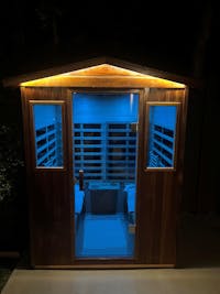 Wearwell-904VR 4 Person Outdoor Ultra-Low EMF Far Infrared Sauna in Red Cedar | Clearance Sale