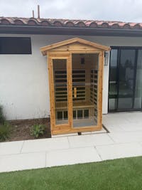 Garner-902VS 2 Person Outdoor Far Infrared Sauna (Enhanced with Red Light Therapy)