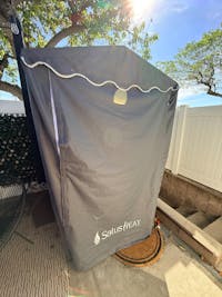 Wearwell-902VR 2 Person Outdoor Ultra-Low EMF Far Infrared Sauna in Red Cedar (Enhanced with Red Light) - Clearance Sale