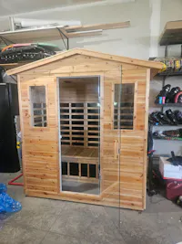 Versa-903VS 3 Person Outdoor Far Infrared Sauna Reclining with Red Light Therapy