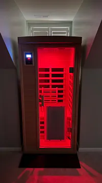 Maxwell-901BH 1 Person Ultra-Low EMF Far Infrared Sauna (Enhanced with Red Light Therapy)