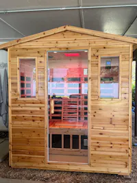 Versa-903VS 3 Person Outdoor Far Infrared Sauna Reclining with Red Light Therapy