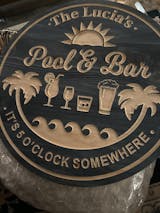 Custom Poolside Bar Sign