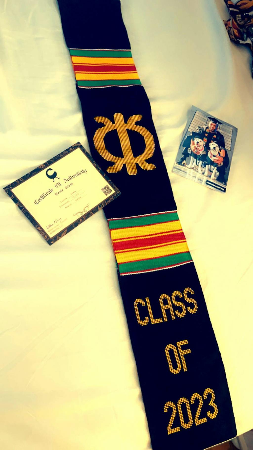 Perseverance Symbol Class of 2024/2025 Kente Graduation Stole Sankofa