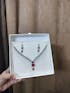 Ruby Red American Diamond Jewellery Set