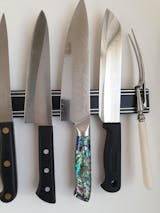 Chikashi (ちかし) Damascus Steel Knife with Abalone Handle - 5pcs Set | Santoku Knife