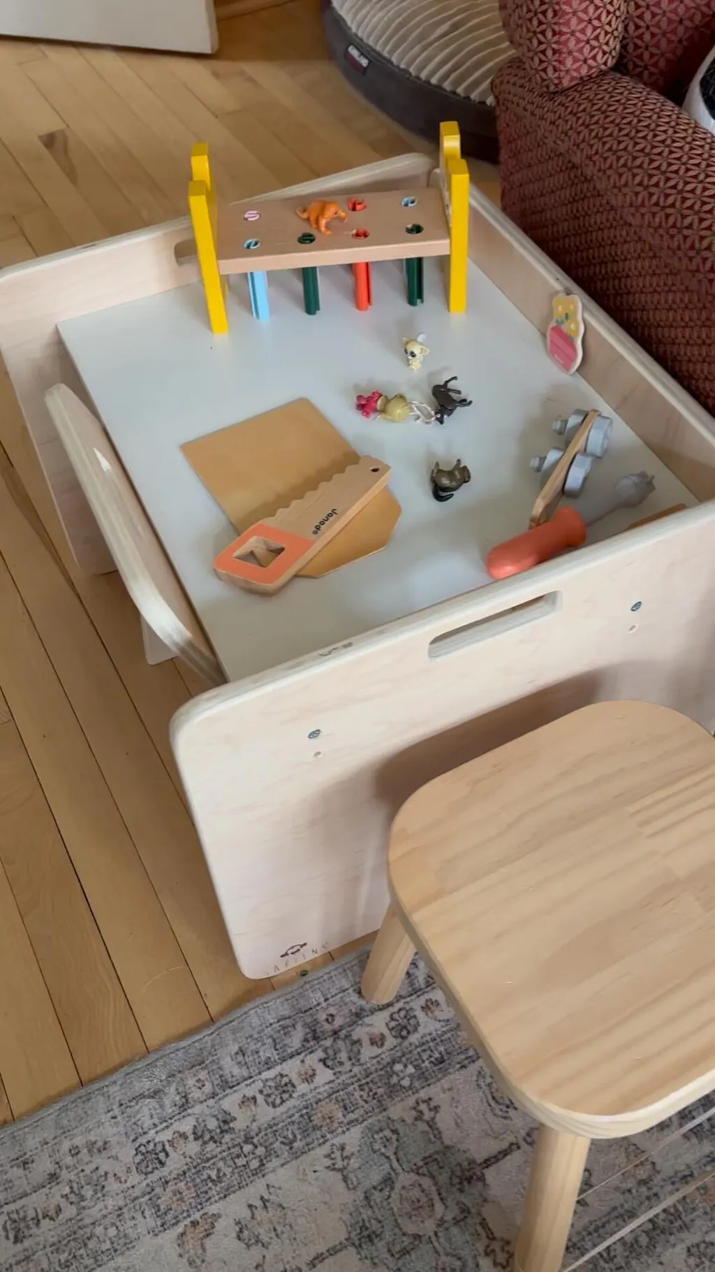 PAPAYA SET - Weaning Montessori Table and Chair Adjustable Height