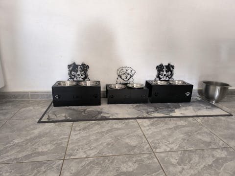 Australian Shepherd Personalisierter Name Haustier Futterschüssel Halter