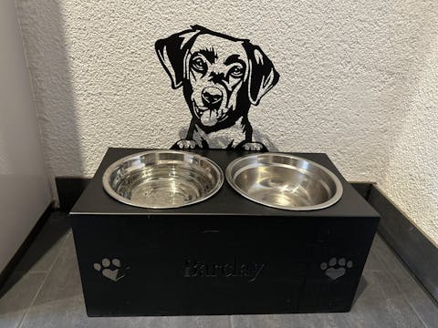 Labrador Personalisierter Name Haustier Futterschüssel Halter