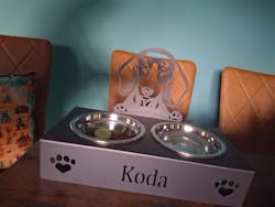 Dachshund Personalisierter Name Haustier Futterschüssel Halter