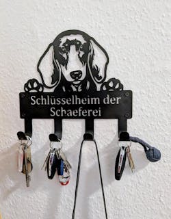 Dachshund Individueller Metall Schlüsselanhänger