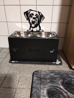 Labrador Personalisierter Name Haustier Futterschüssel Halter