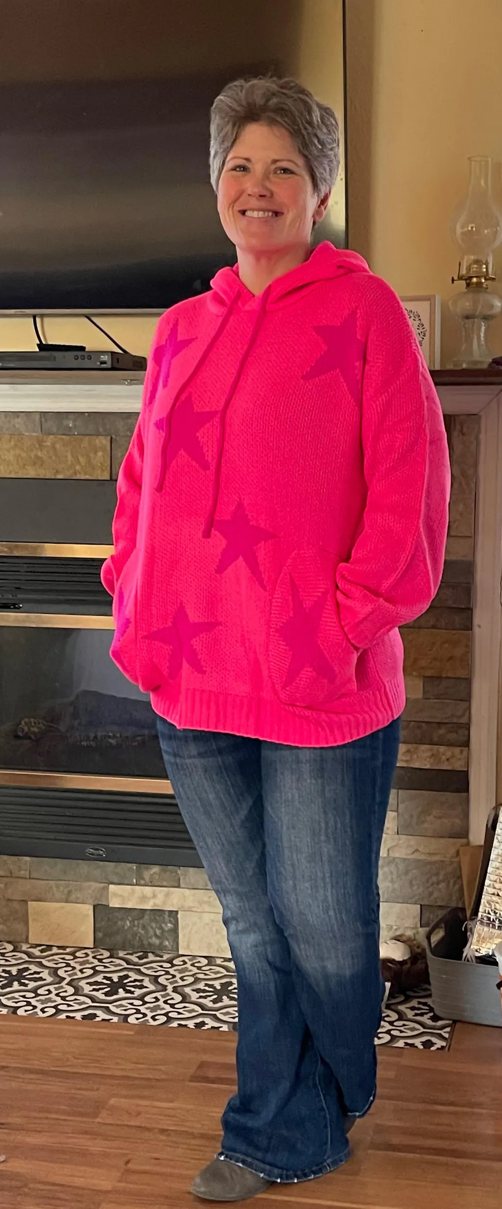 Deuxieme Classe PAM&amp;GELA STAR Vニット Andi Cashmere Sweater in Green Cypress Multi | Veronica Beard