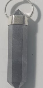 Hematite Pendant Good Vibes Point Sterling Silver