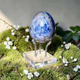Lapis Egg Denim Blue Intuitive Reader Meditation Stone