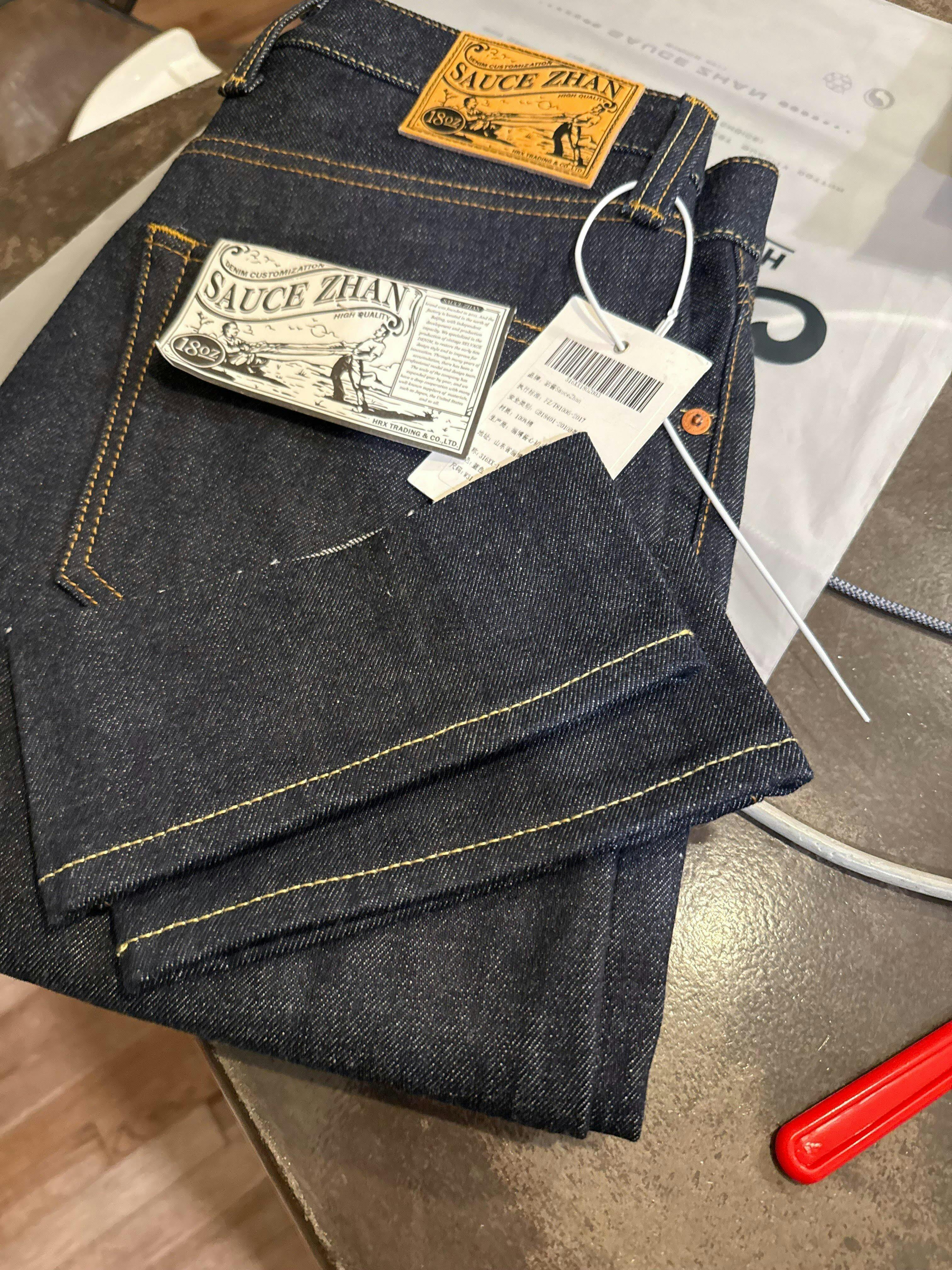 achanページ 316XX 18oz Mens Jeans Selvedge Denim Jeans Raw Denim Straight