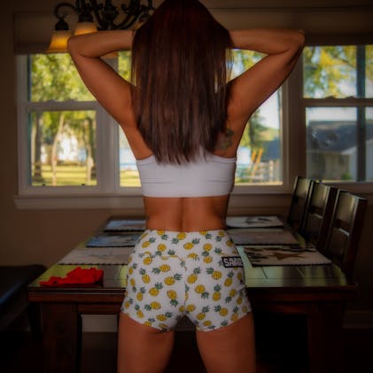 Booty Shorts - Pineapple Express - Savage Barbell Apparel