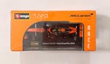 2024 McLaren MCL38 No.4 Lando Norris Senna Tribute 1:43 Bburago Formula 1 diecast scale model car
