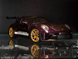 2024 Porsche 911 GT3 RS Weissach Purple 1:18 Solido Licensed Diecast Scale Model Car Collectible