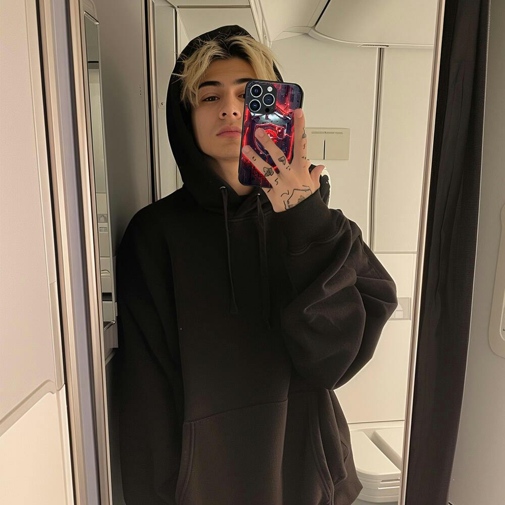 LED Light Up Case - The Red Sheild Luminous Flash Phone Cases for iPhone 15/ 15 Pro Series