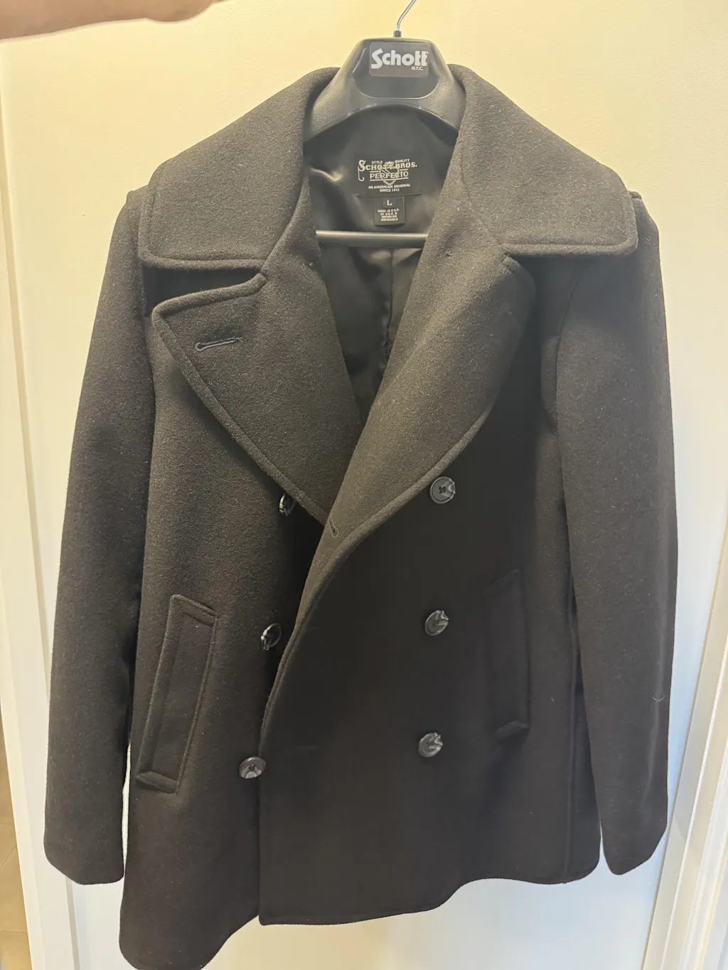 764 - 100% Wool Melton Peacoat – Schott N.Y.C.
