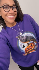 Halloween Shadows Raven Sweatshirt (Unisex S-2XL)