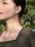 S925 silver fashionable colorful zircon earrings