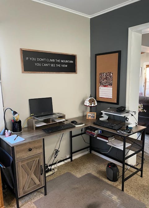 SEDETA 63 Inch L Shaped Convertible Computer Desk with Drawer