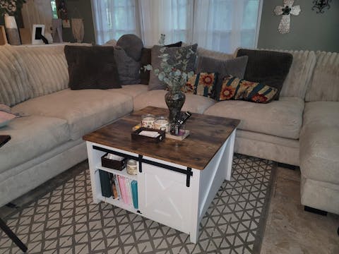 SEDETA 31.5 Inch Lift Top Square Coffee Table with Storage for Living Room