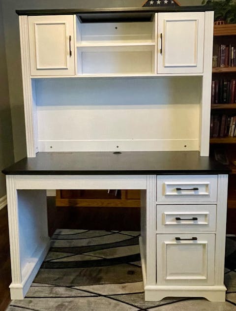 SEDETA 47.2 Inch Executive Desk Farmhouse with Storage Drawers for Home Office