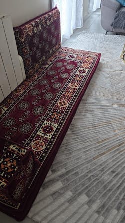 Ensemble salon traditionnel " style perse Bordeaux "