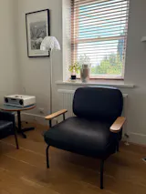 Mattia Armchair Leather Black by Francesco Feliziani